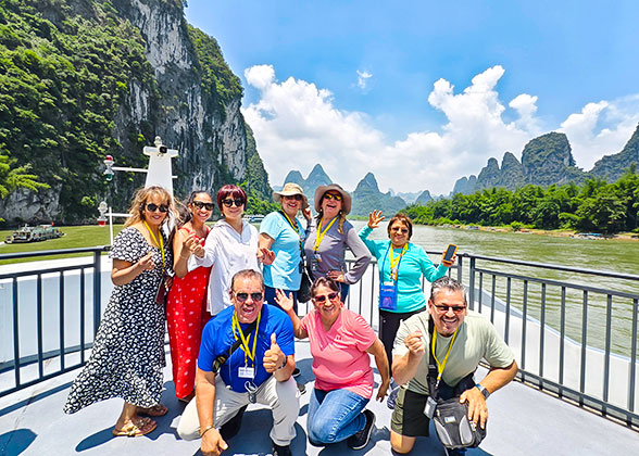 Our Guests on Li River Cruise