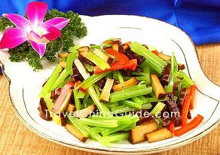 Stir-Fried Celery and Dried Tofu