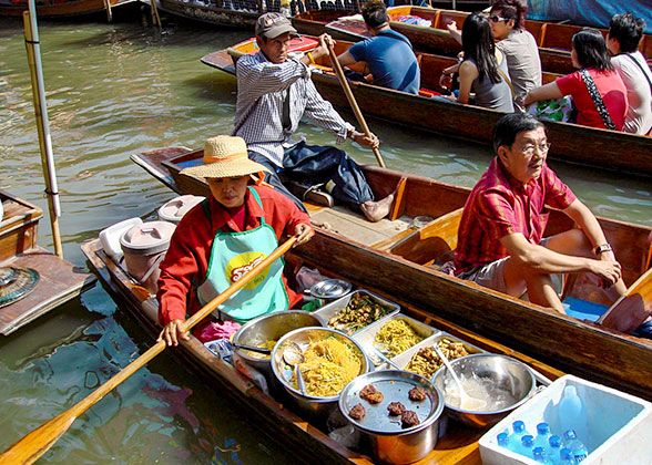 Floating Market on the Mekong River