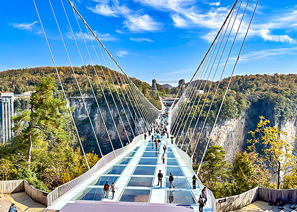 Glass Bridge at the Zhangjiajie Grand Canyon