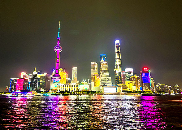 Night View of Shanghai Pudong Area