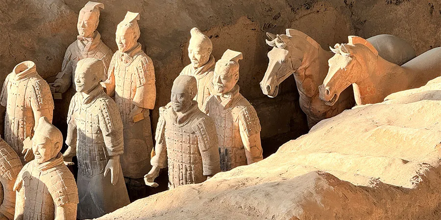 Terracotta Warriors with Golden Armors