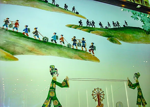 Transporting bricks and stones for the Great Wall