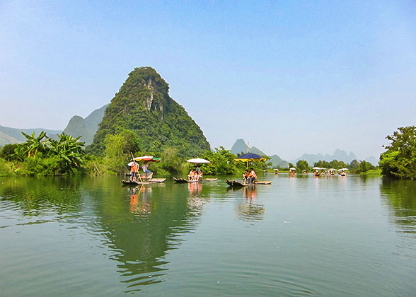 Bamboo Rafting on Yulong River
